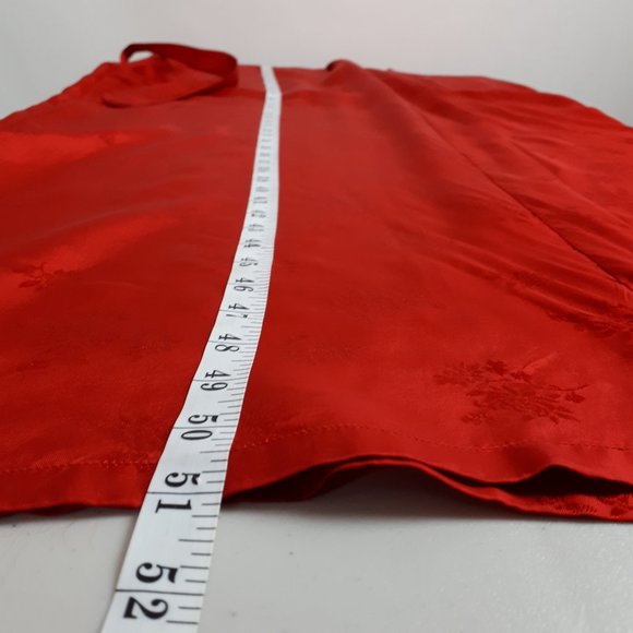 Red Kimono Style Embroidered Robe - Picture 12 of 15